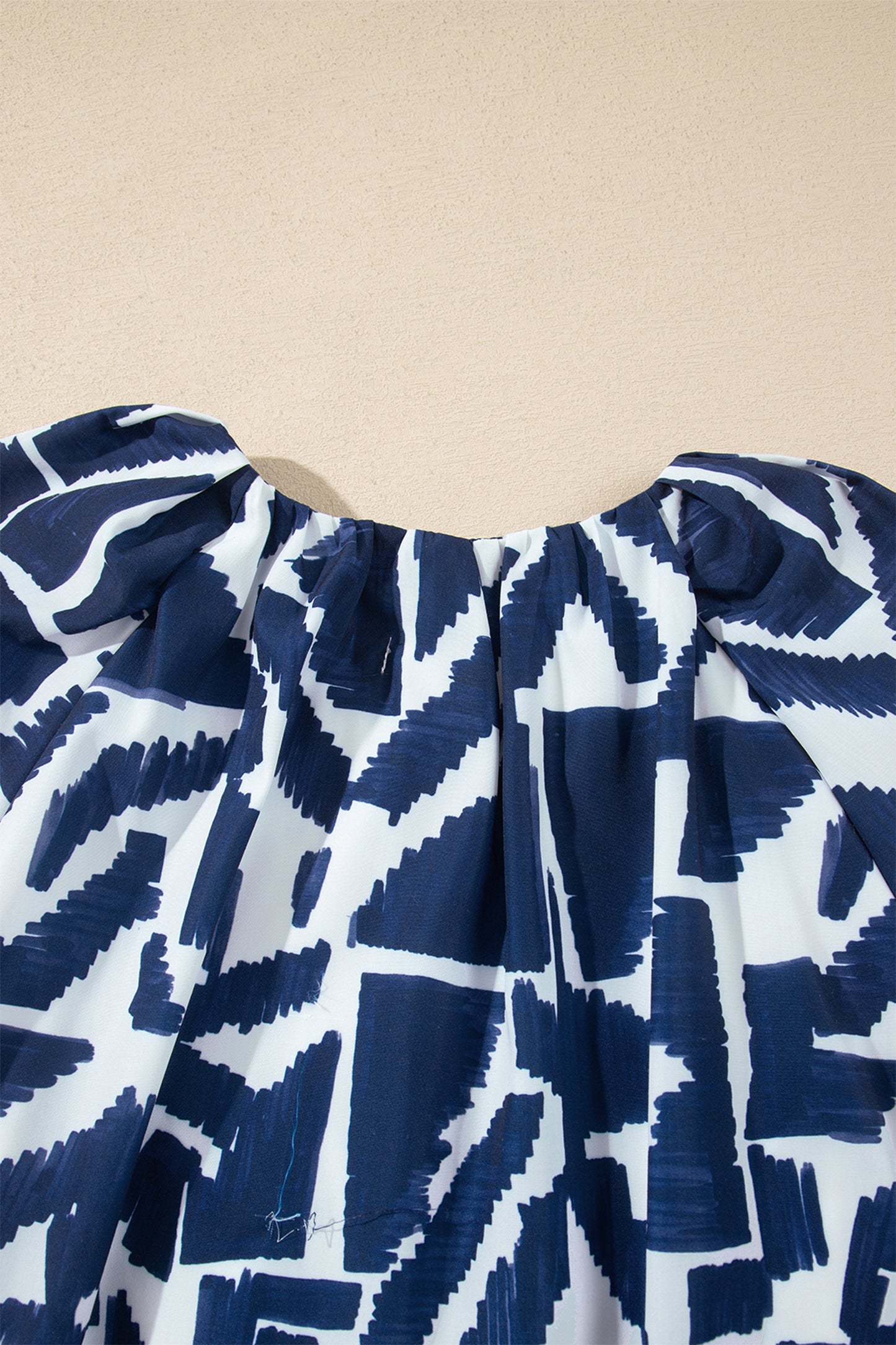 Abstract Geometric Zip Mini Dress
