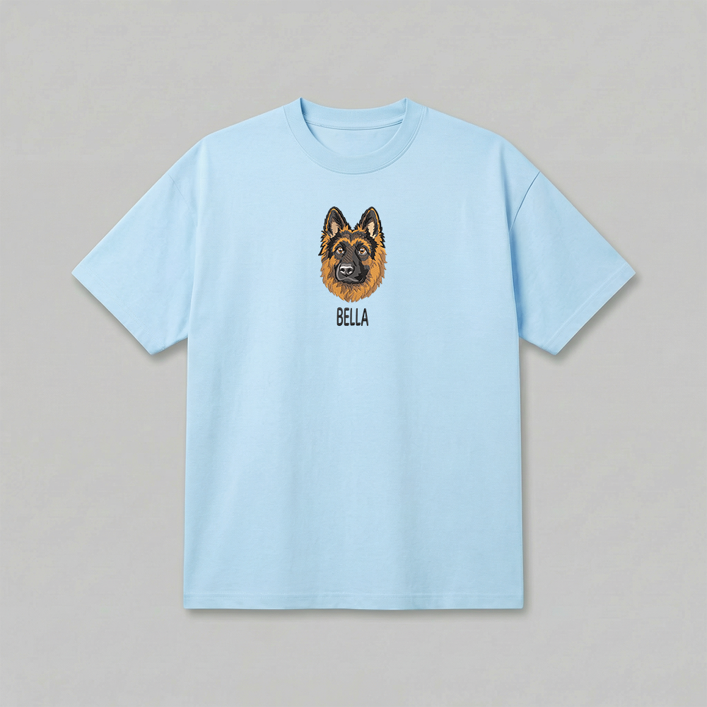 Heavyweight Pet Embroidered T-Shirt – Full Color