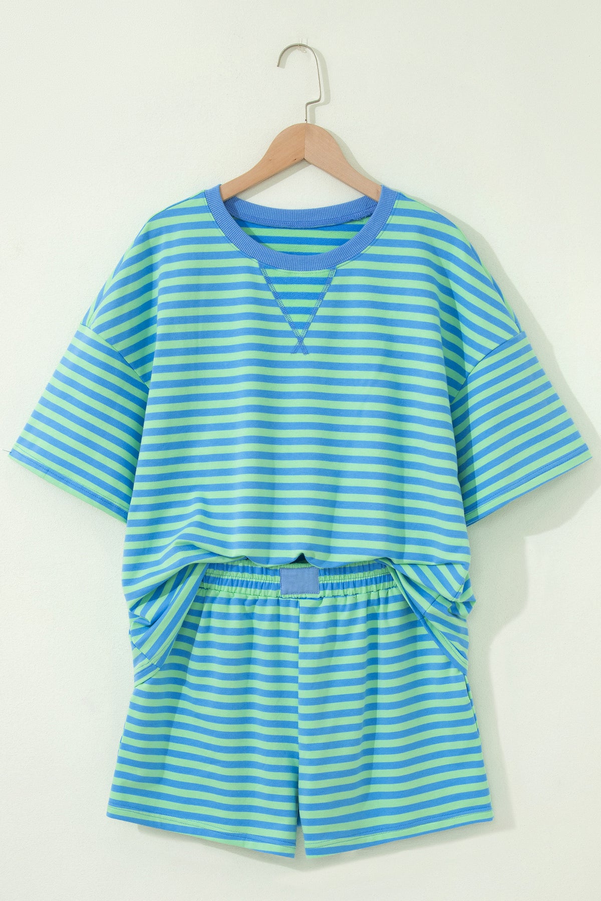 Stripe Striped Ribbed Short Set