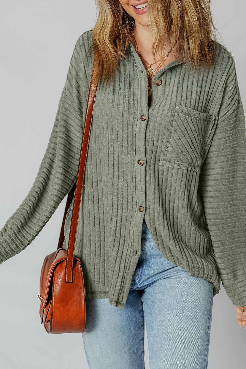 Thermal Ribbed Button Up Jackets