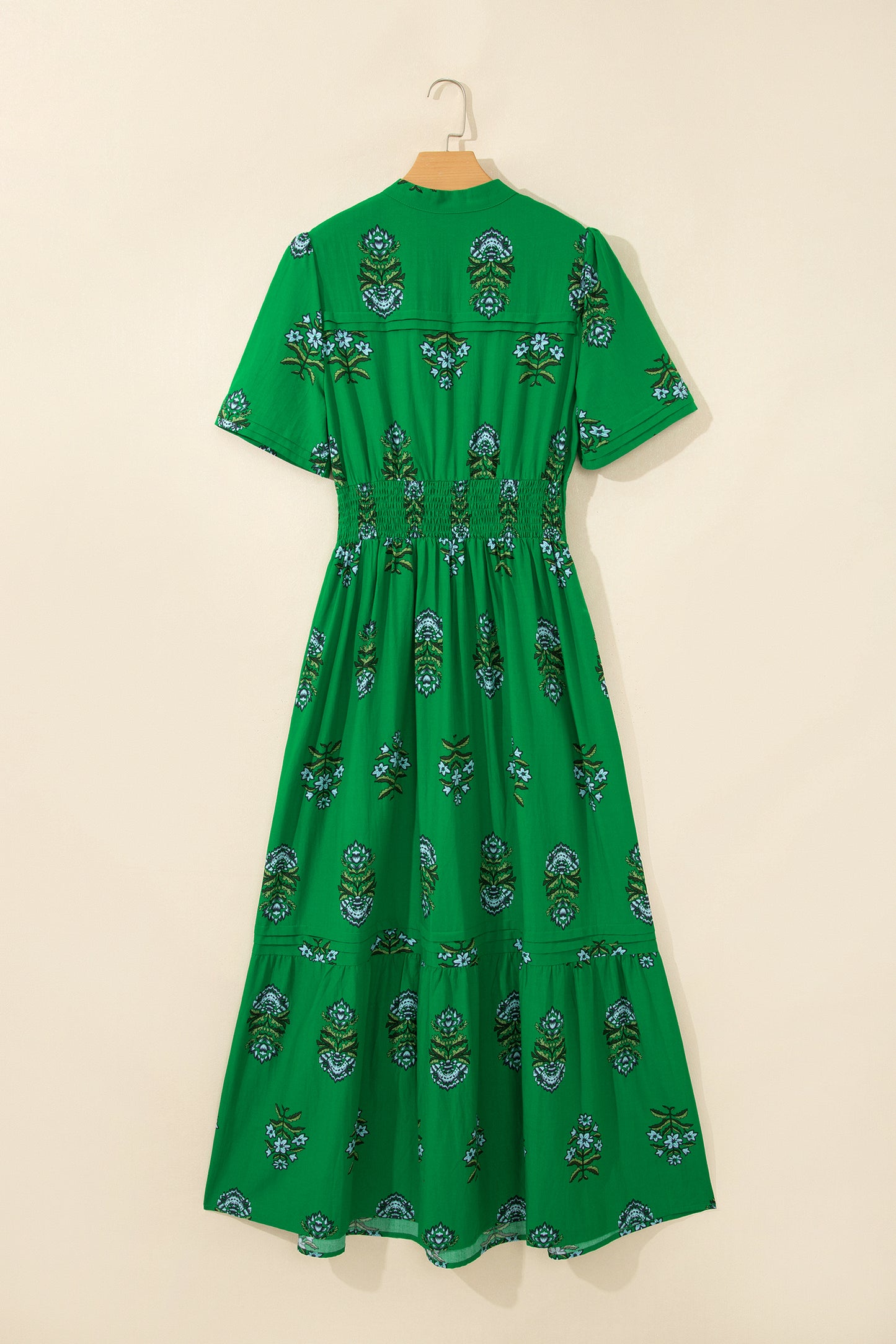 Floral Shirred Maxi Dress