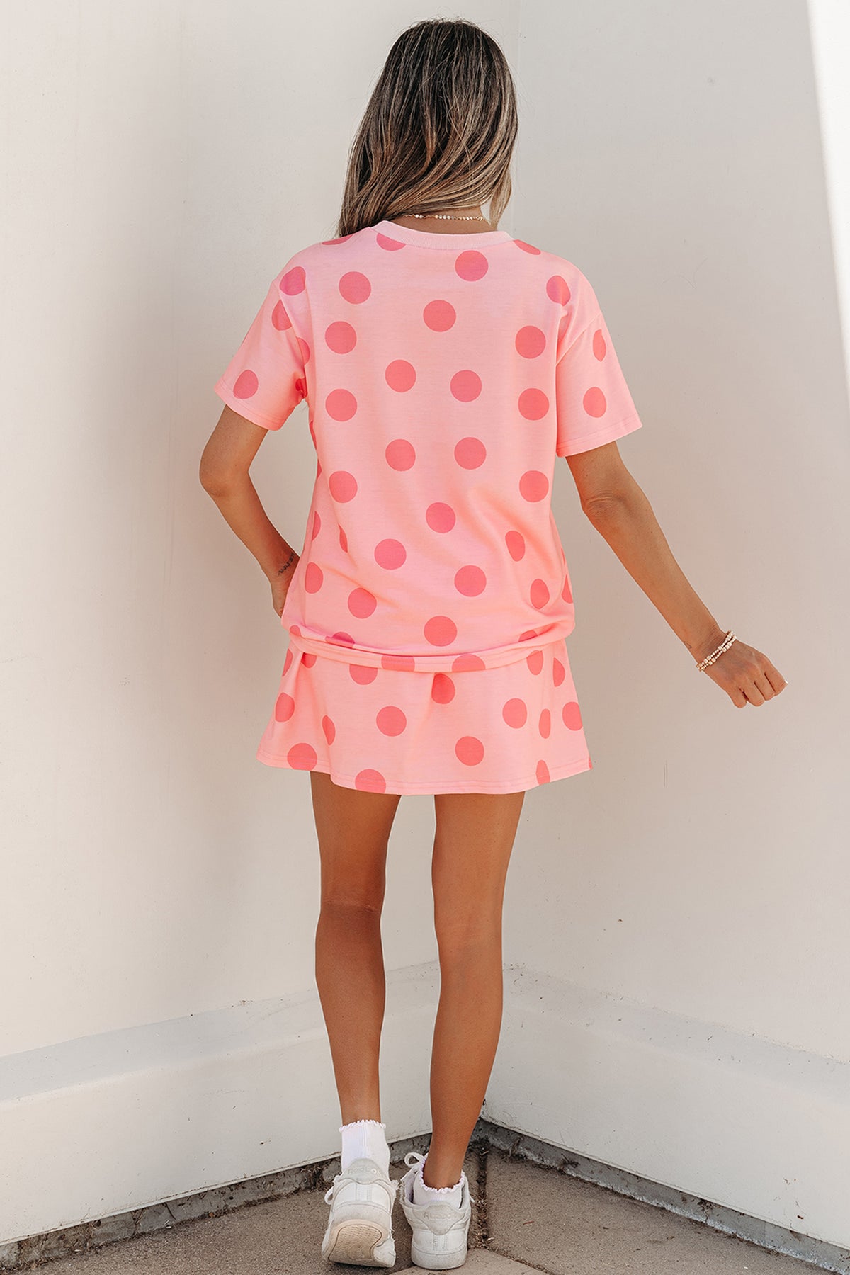 Polka Dot Top Two-Piece Set