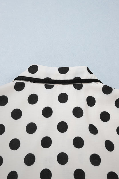 Polka Dot V-neck Mini Dress