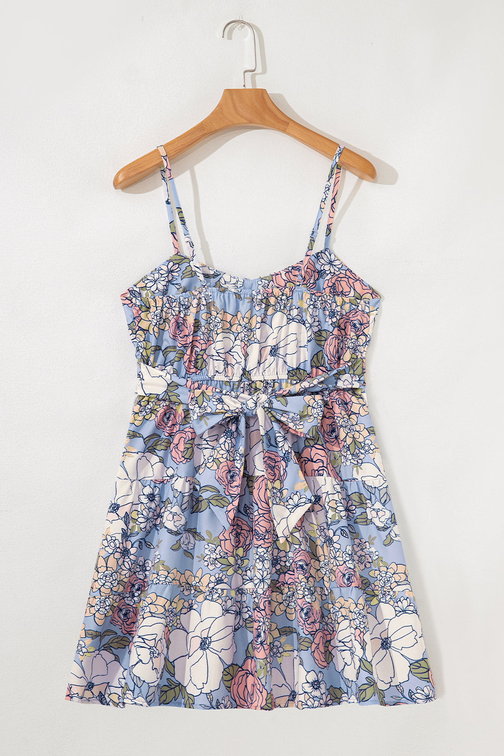 Tiered Spaghetti Strap Floral Dress