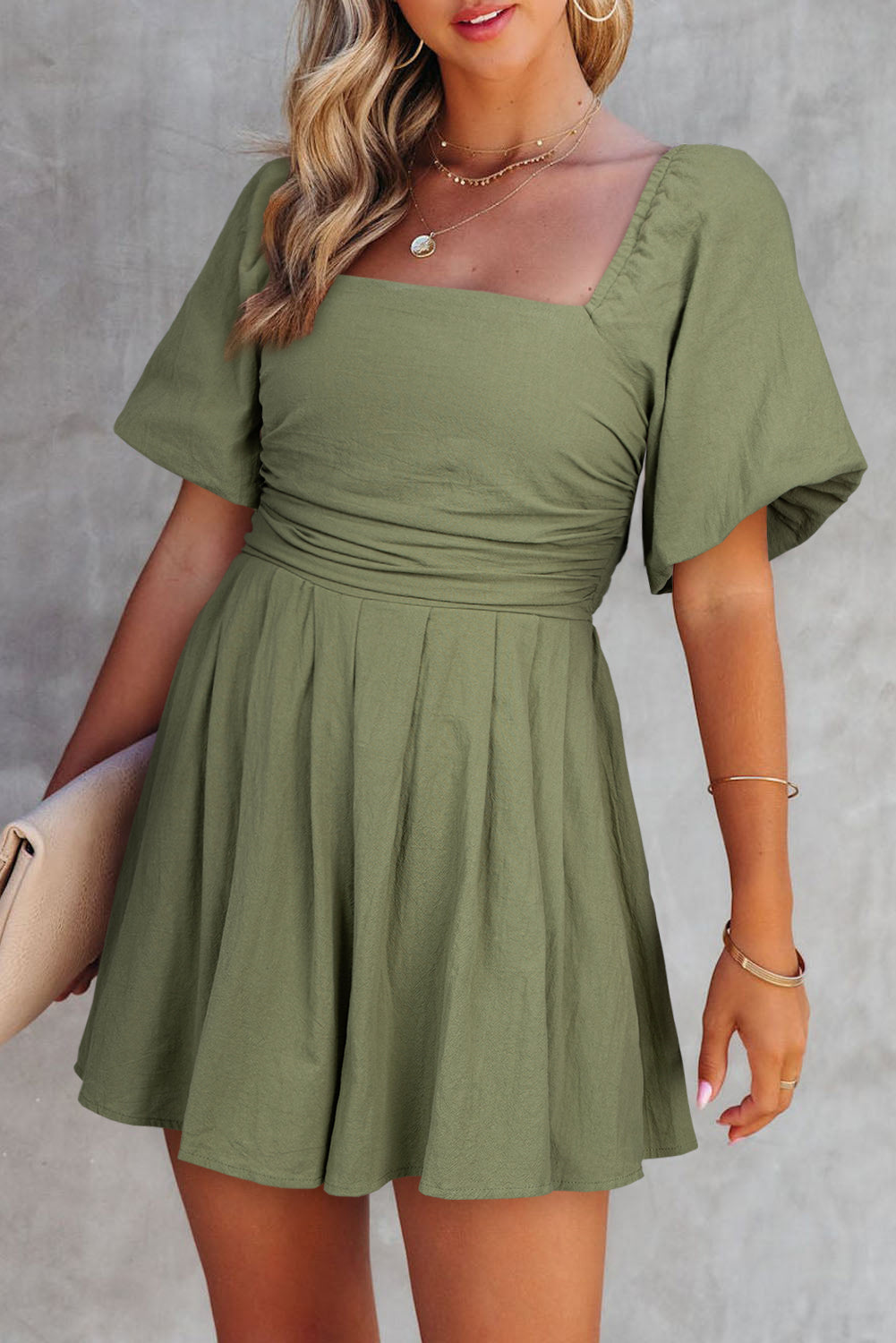 Puff Sleeve Jumpsuits & Rompers