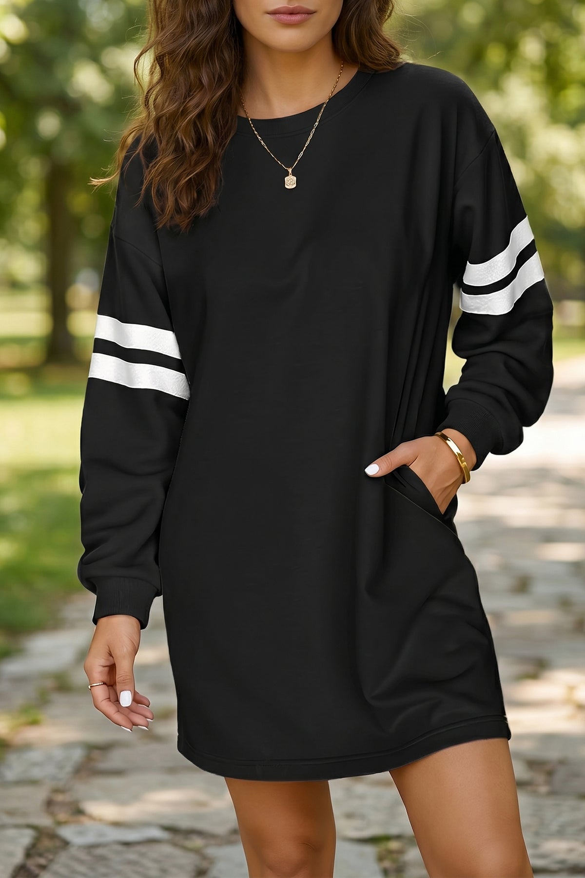 Fiery Varsity Banded Mini Dress