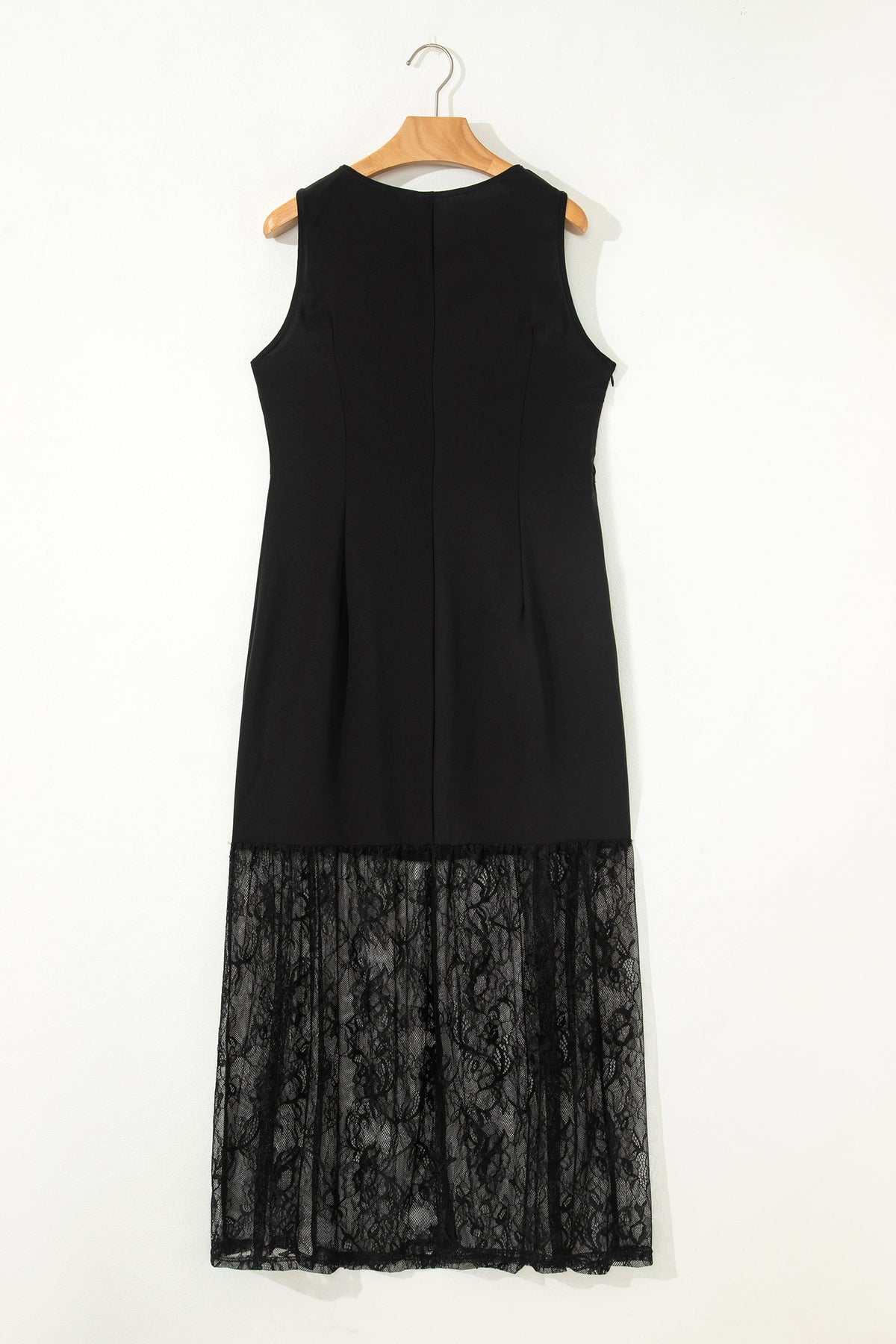 Sleeveless Floral Lace Maxi Dress