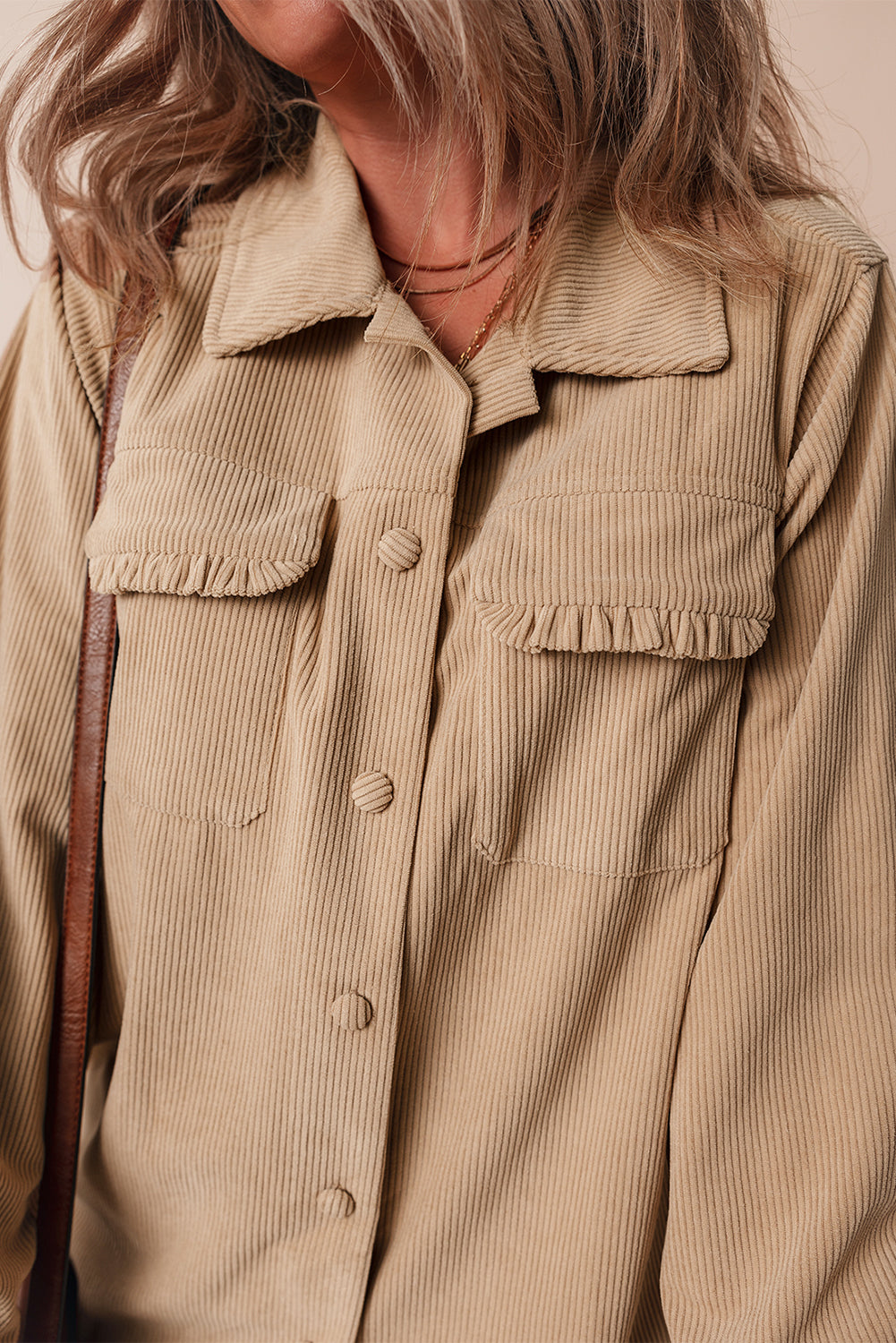 French Frilled Button Up Jackets