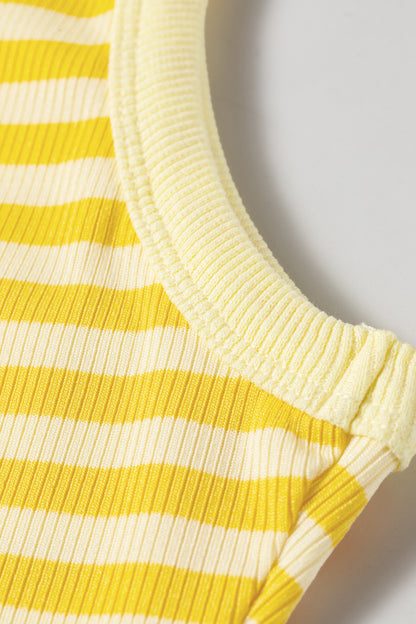 Stripe Ribbed Knit Tank Top