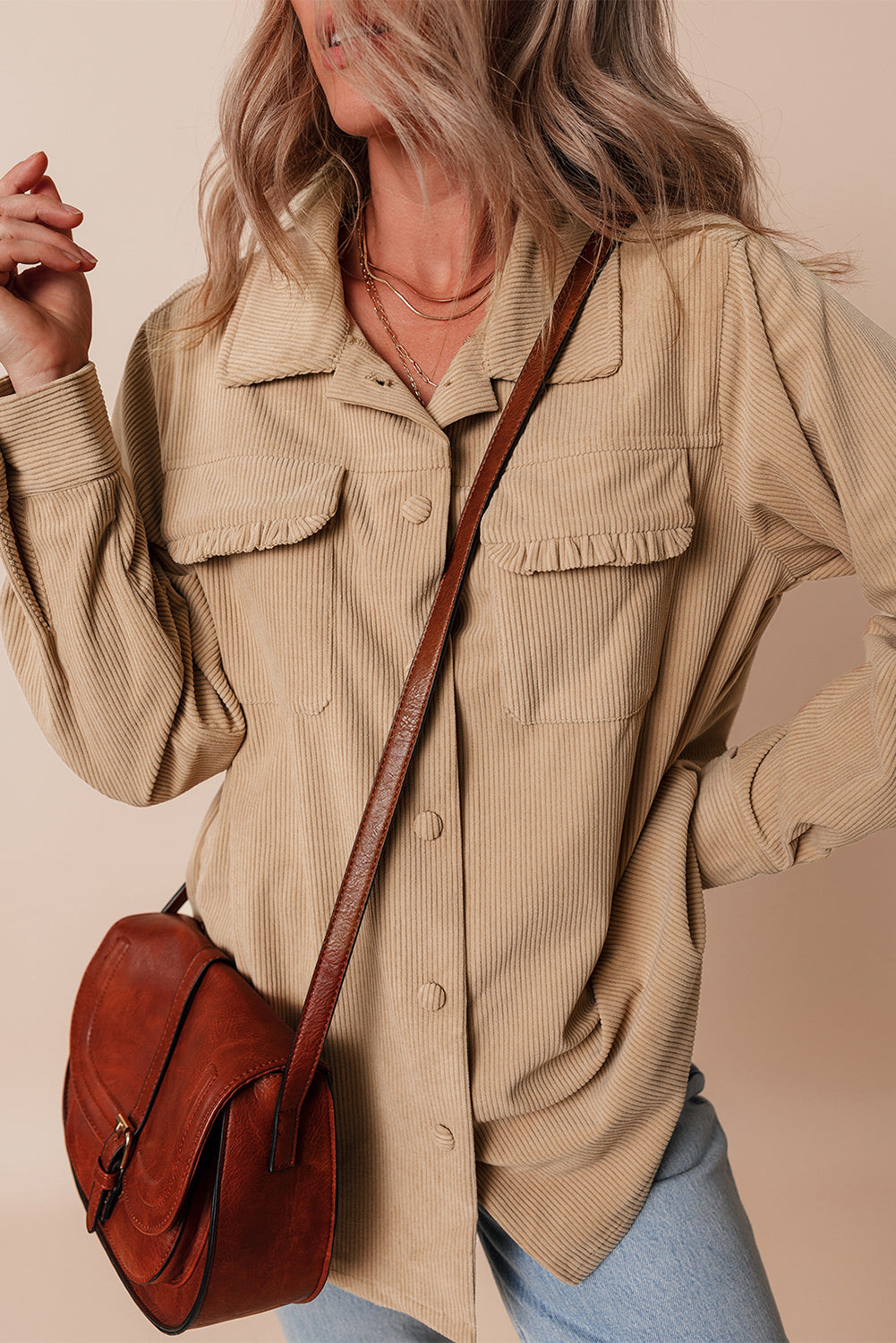 French Frilled Button Up Jackets