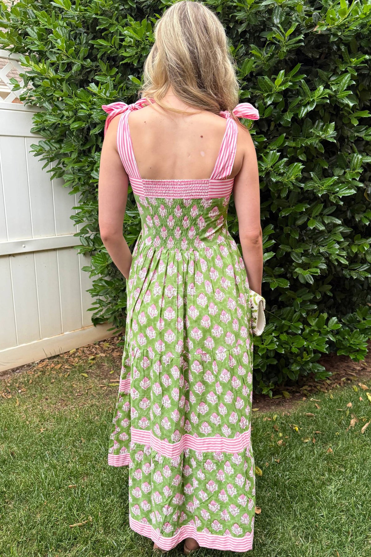 Striped Maxi Floral Dress