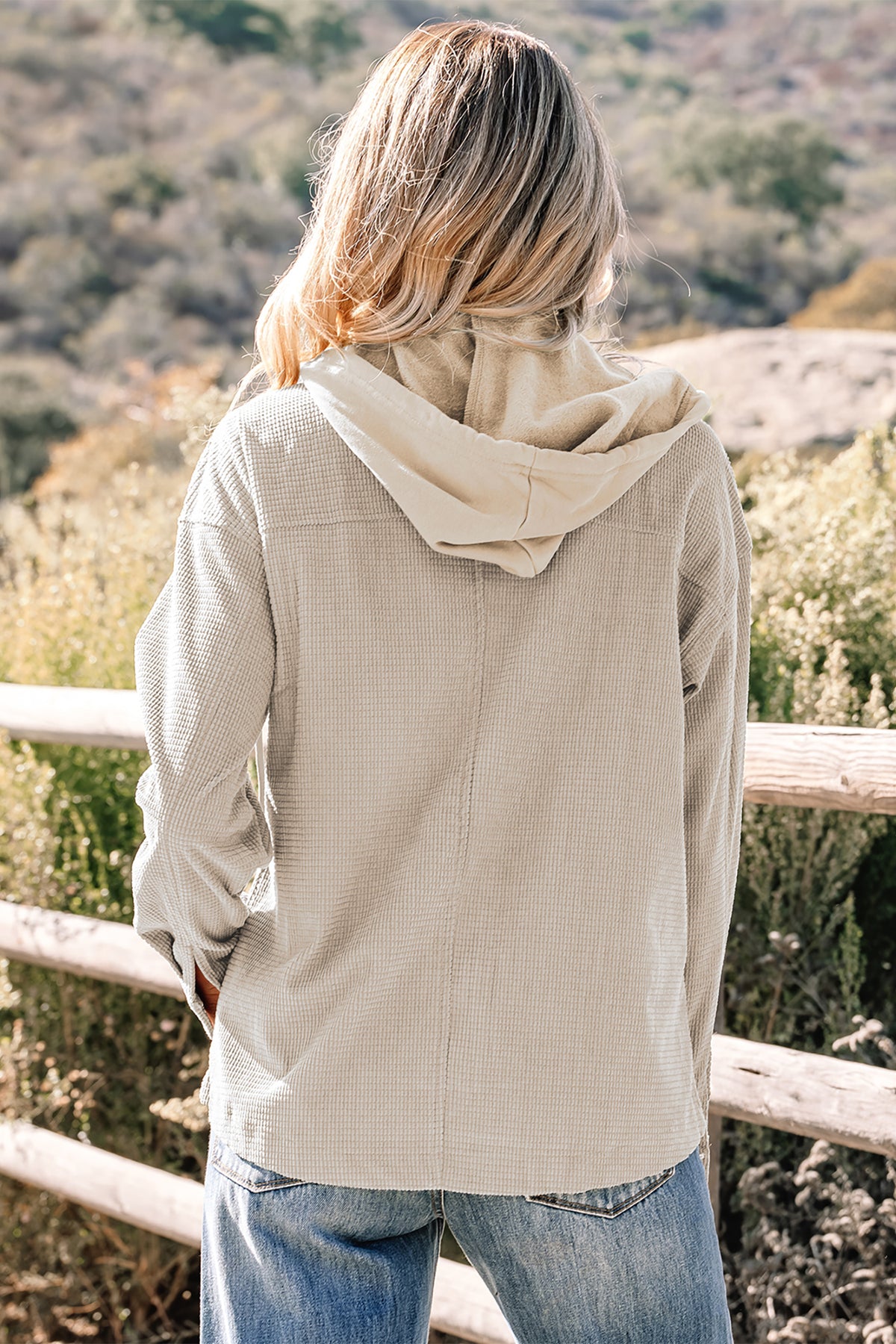 Thermal Knit Textured Hooded Jackets