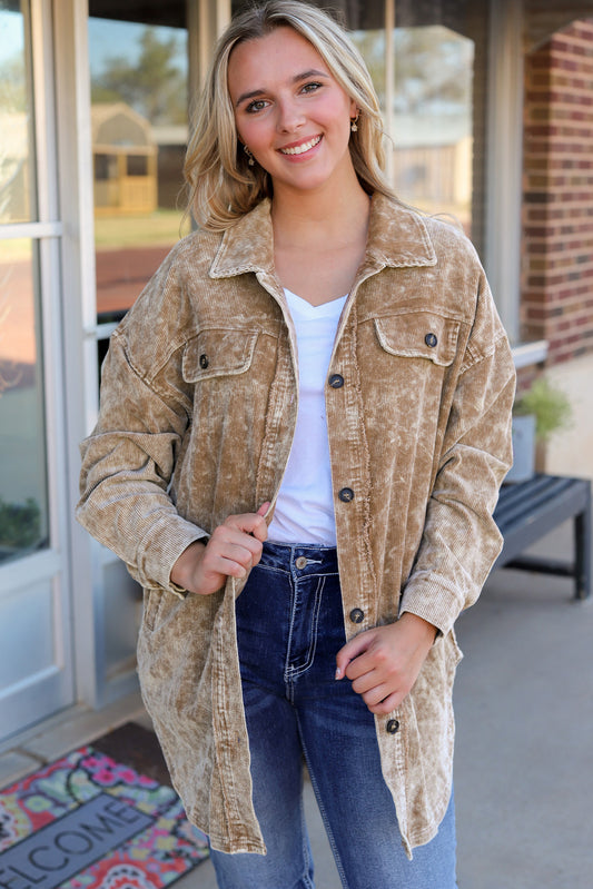 Vintage Distressed Wash Oversized Jackets