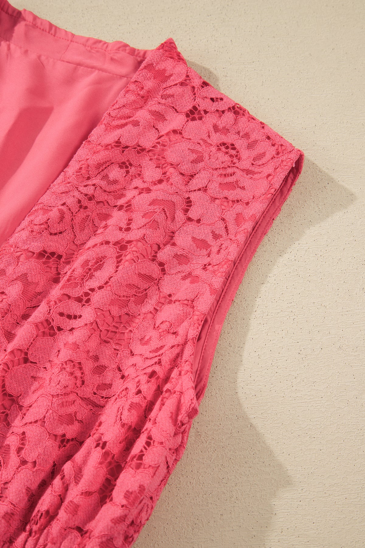 Floral Lace Smocked Maxi Dress