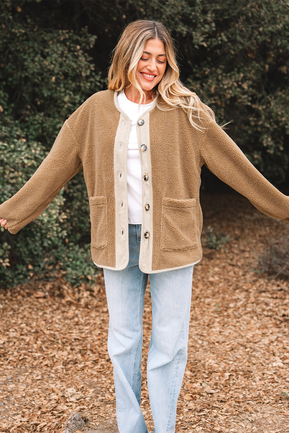 French Puffy Plush Corduroy Jackets