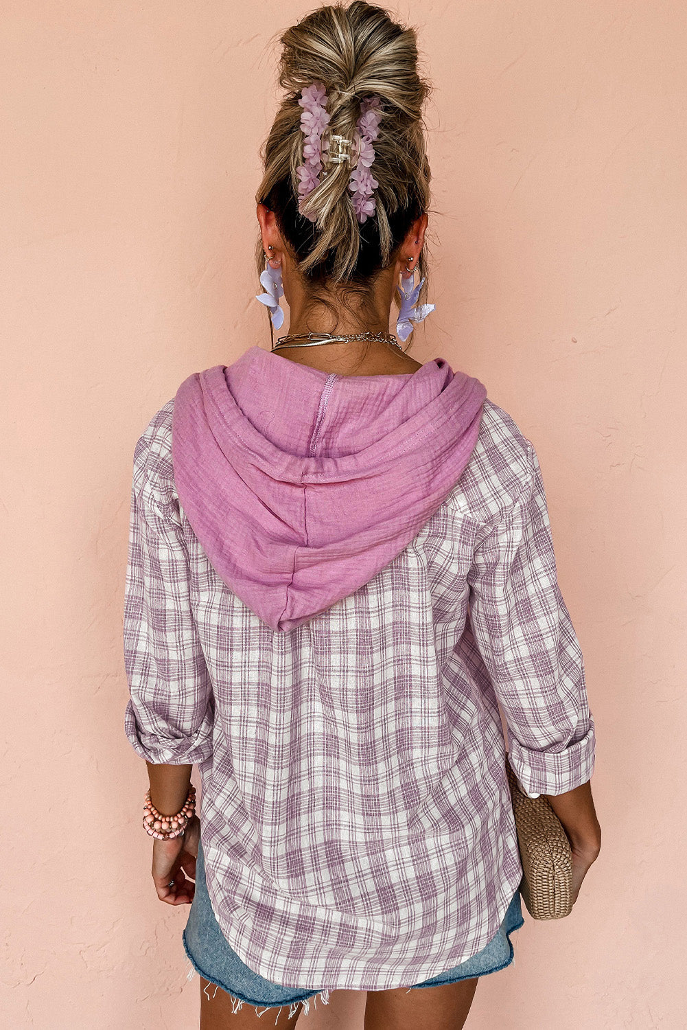 Checkered Fit Buttoned Plaid Shackets