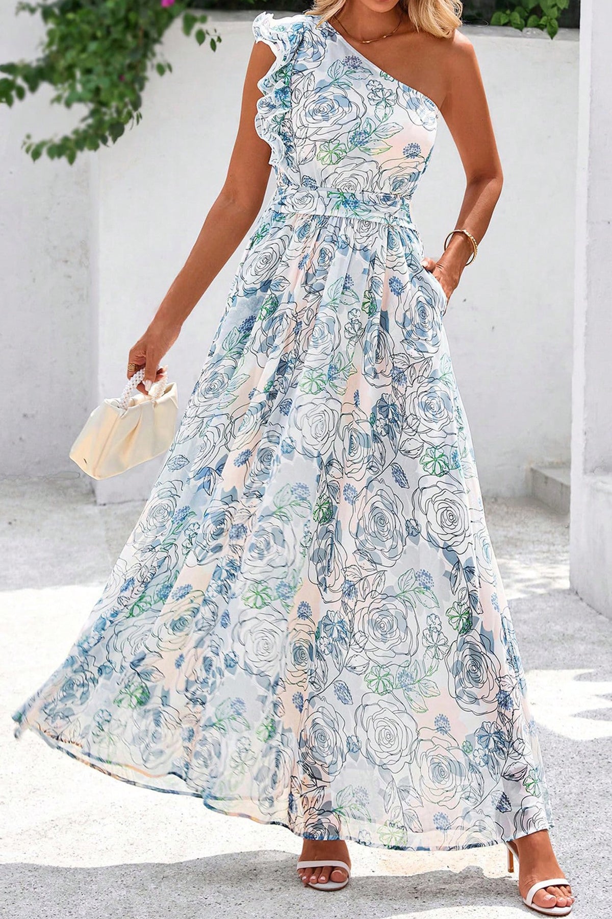 Ruffled One Maxi Floral Dress