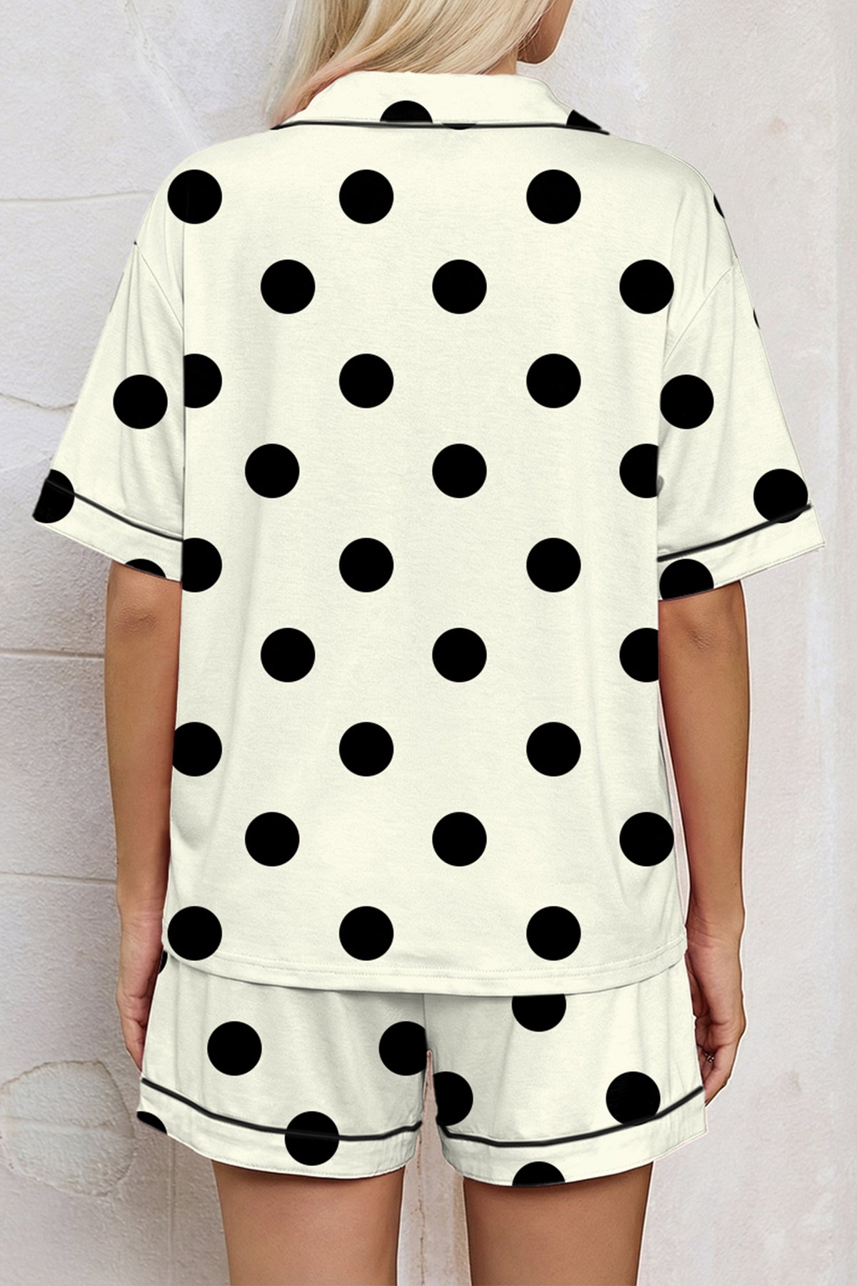 Camouflage Lapel Drawstring Pajama Set