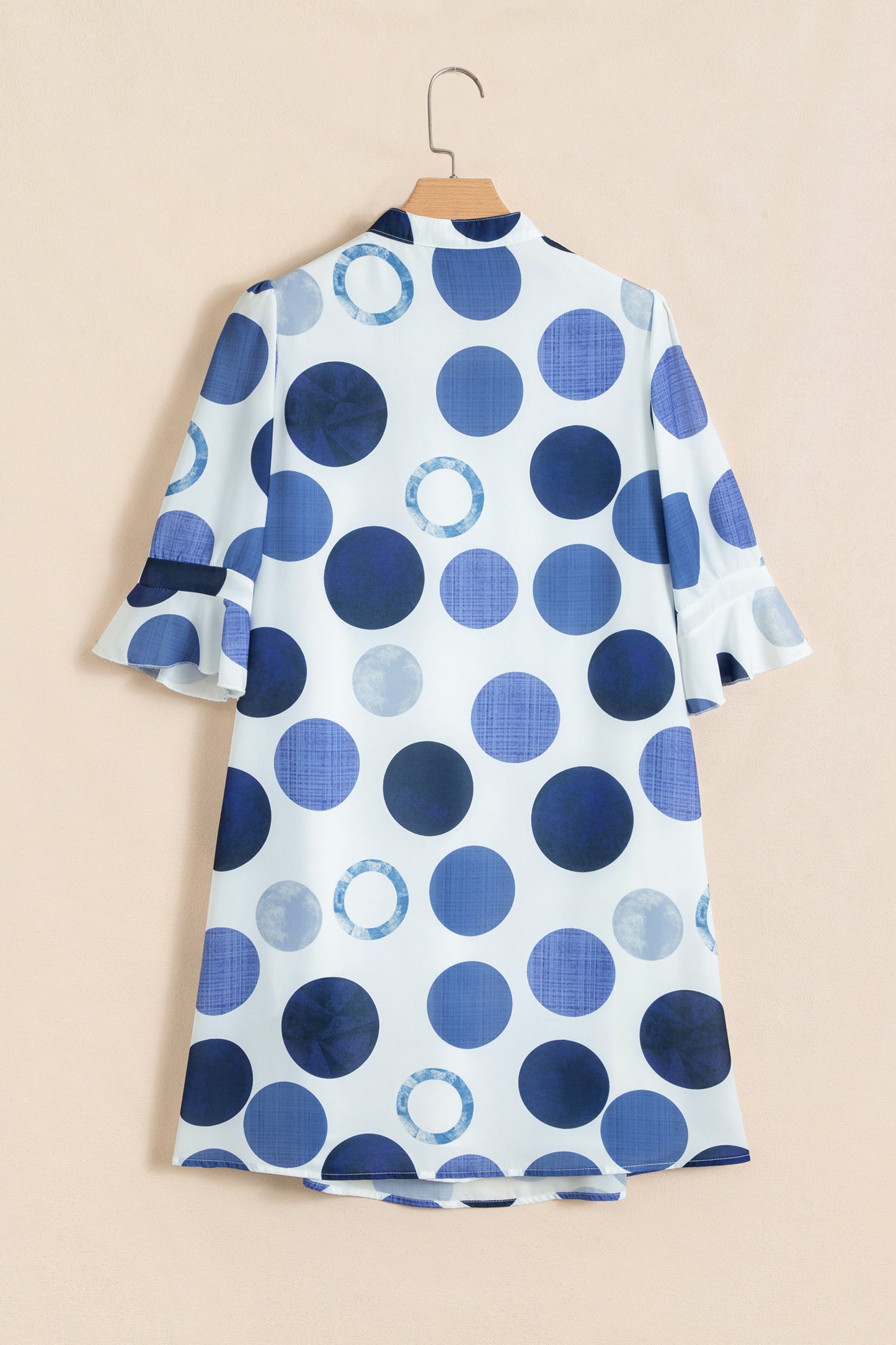 Polka Dot Flounced Mini Dress