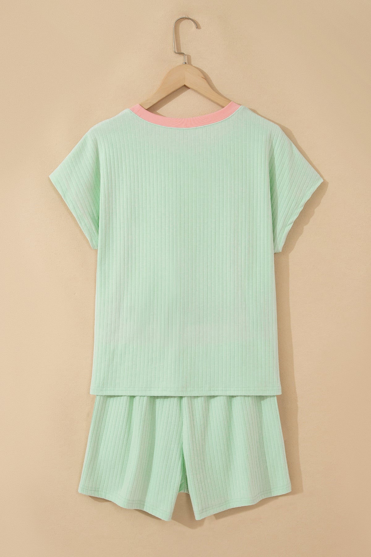 Soft Color Block Short Set