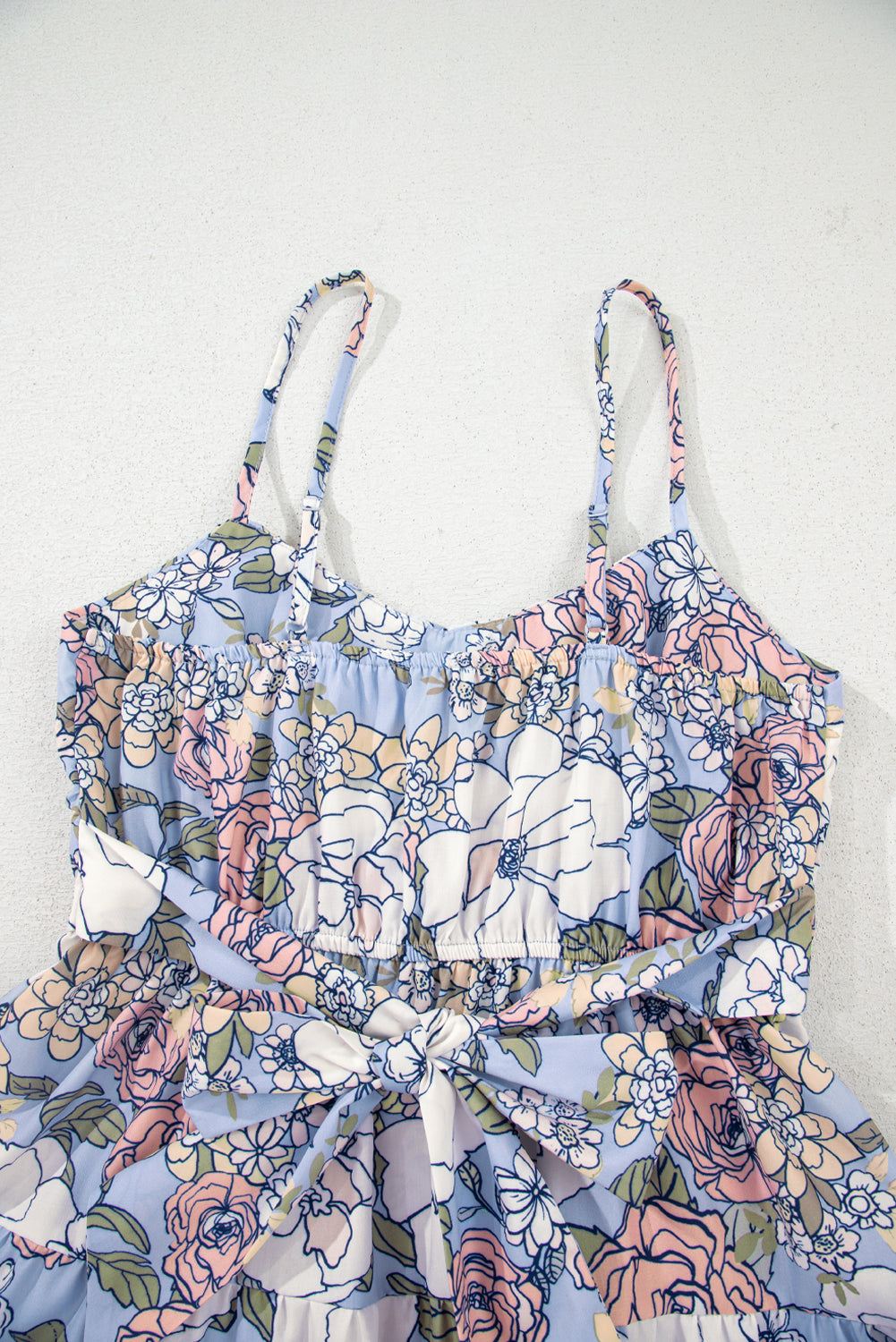 Tiered Spaghetti Strap Floral Dress
