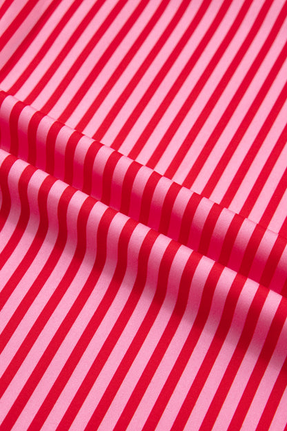 Stripe Button-up Long Sleeve Blouse