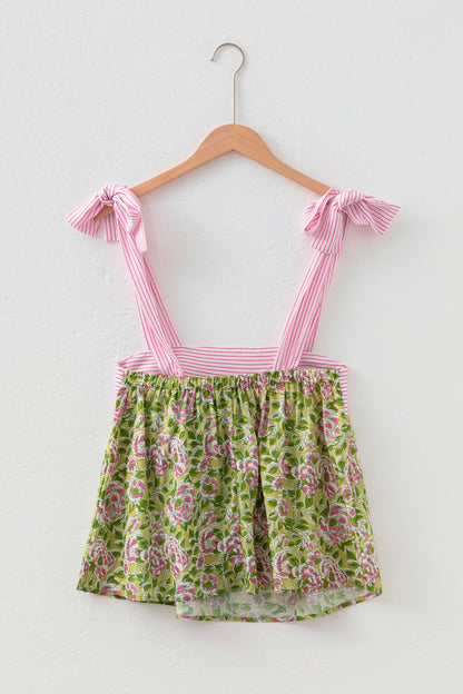 Floral Printed Babydoll Tank Top
