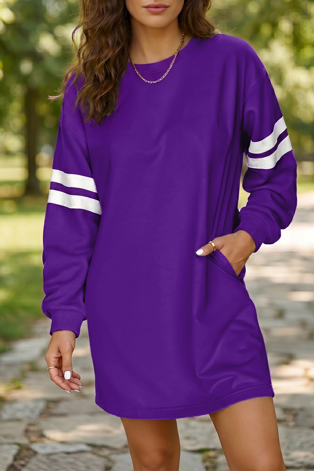 Fiery Varsity Banded Mini Dress