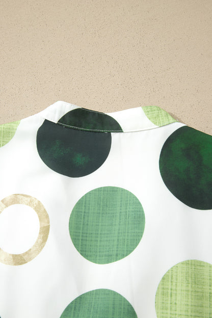 Polka Dot Flounced Mini Dress