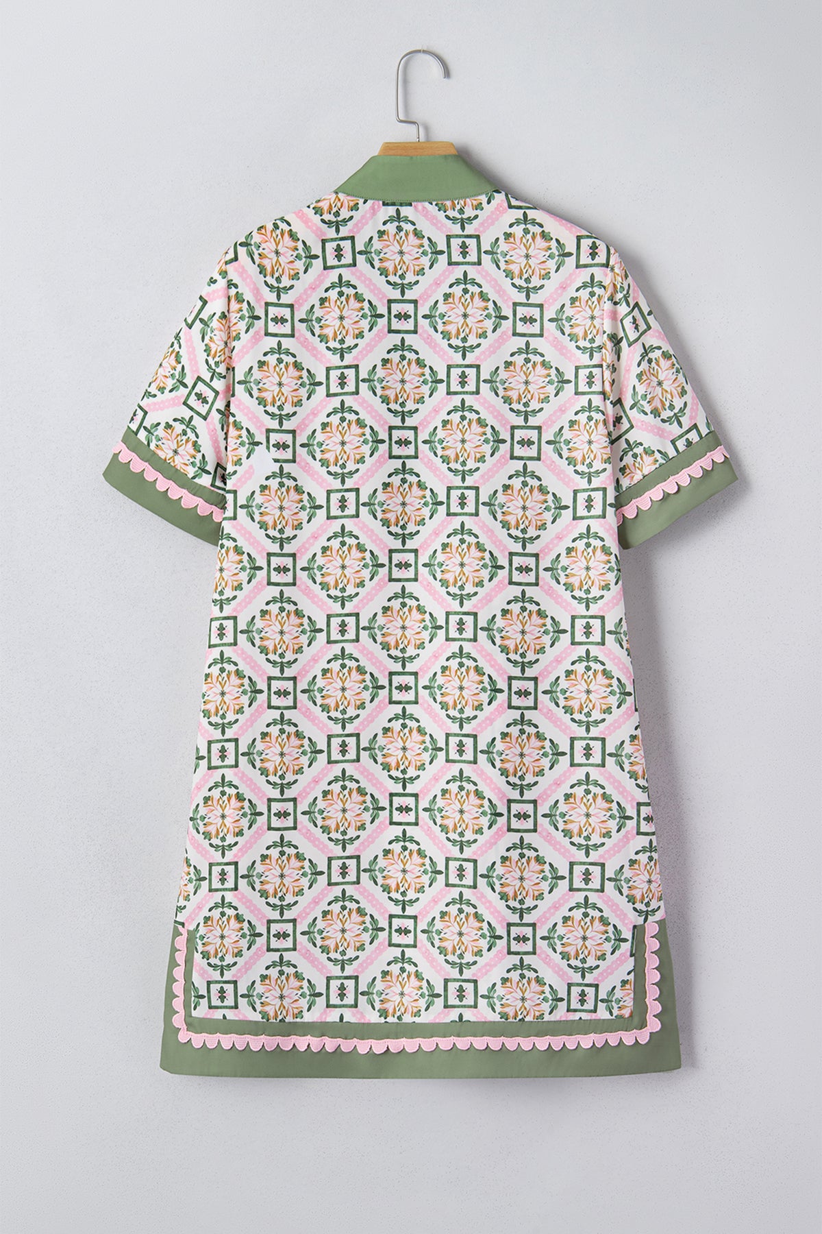 Boho Geometric Mini Floral Dress