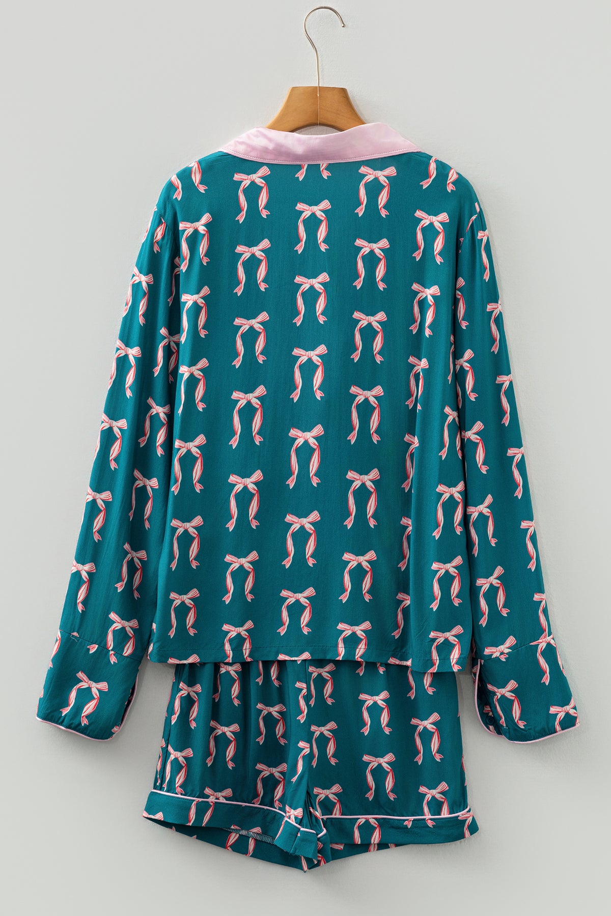 Ribbon Long Sleeve Pajama Set