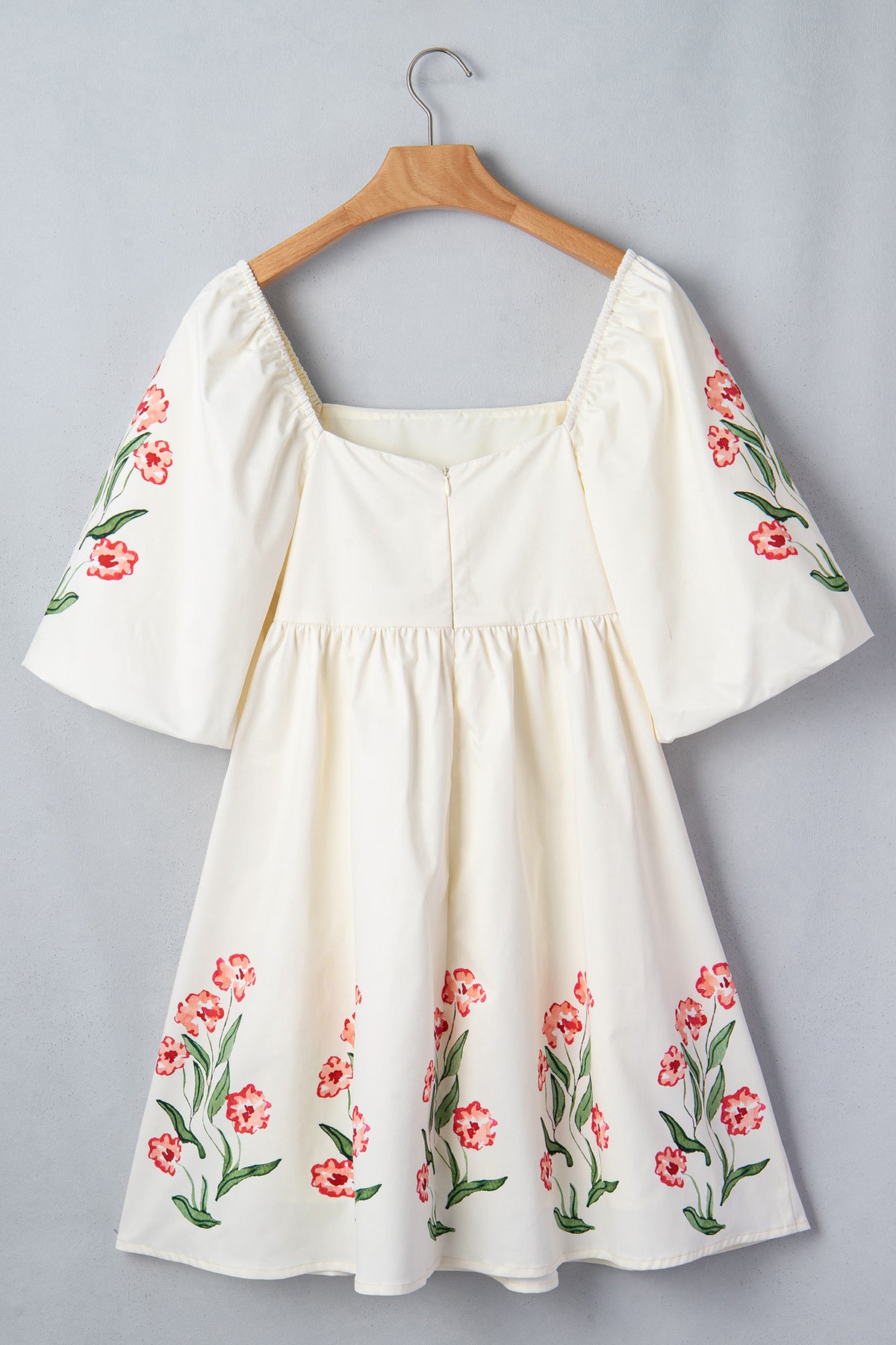 Floral Puff Sleeve Mini Dress