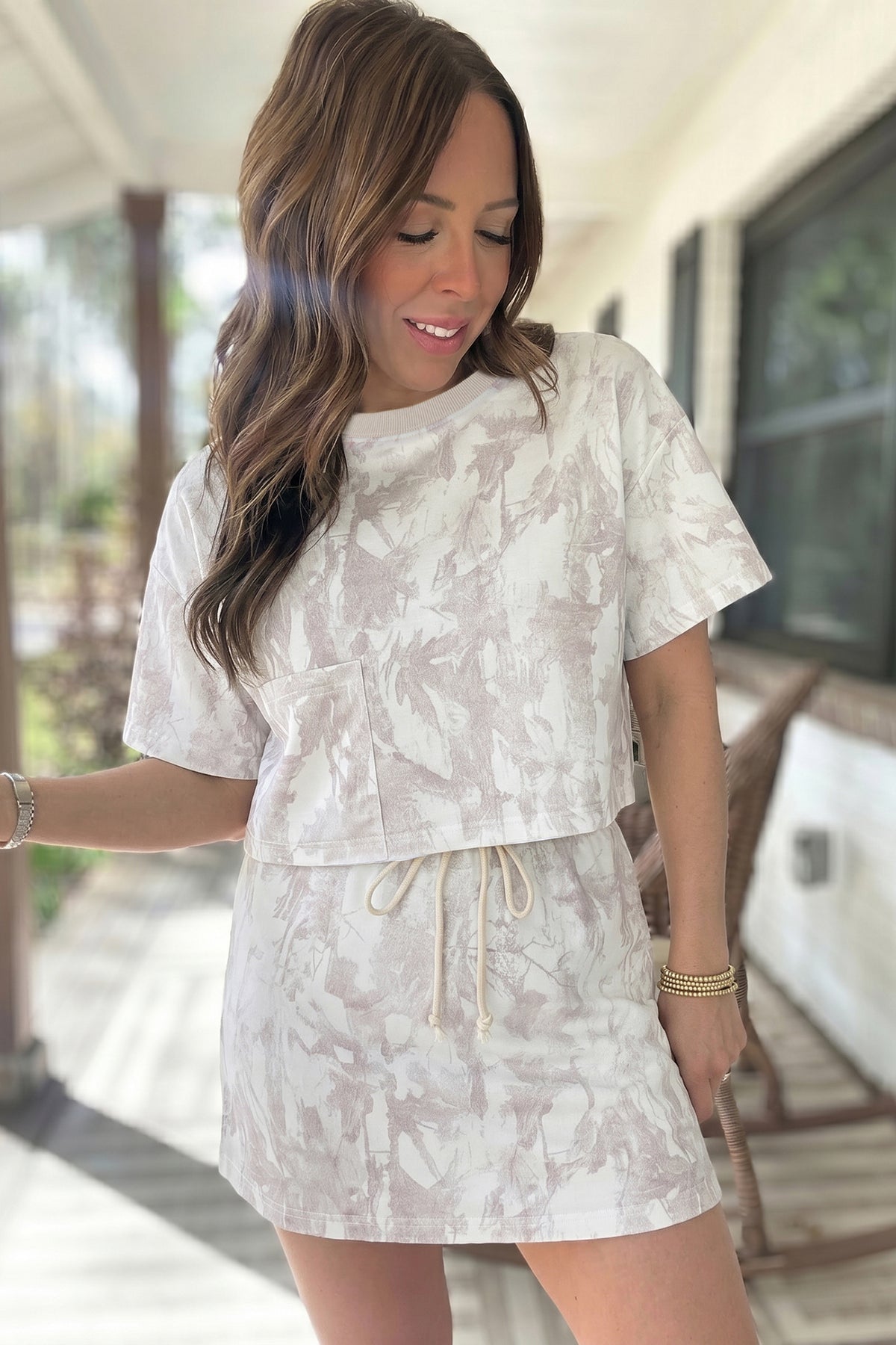 Woodland Camo Raw Two-Piece Set