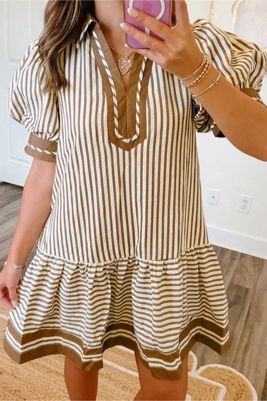 Stripe Color Block Mini Dress