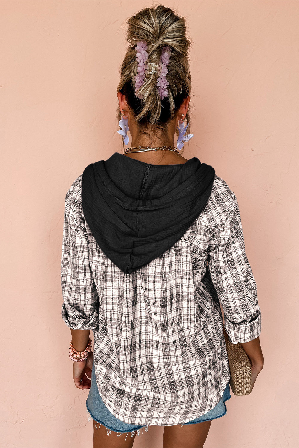 Checkered Fit Buttoned Plaid Shackets