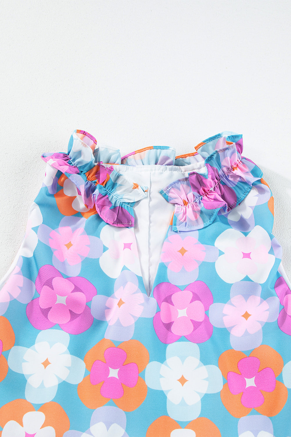 Floral Sleeveless Tiered Maxi Dress