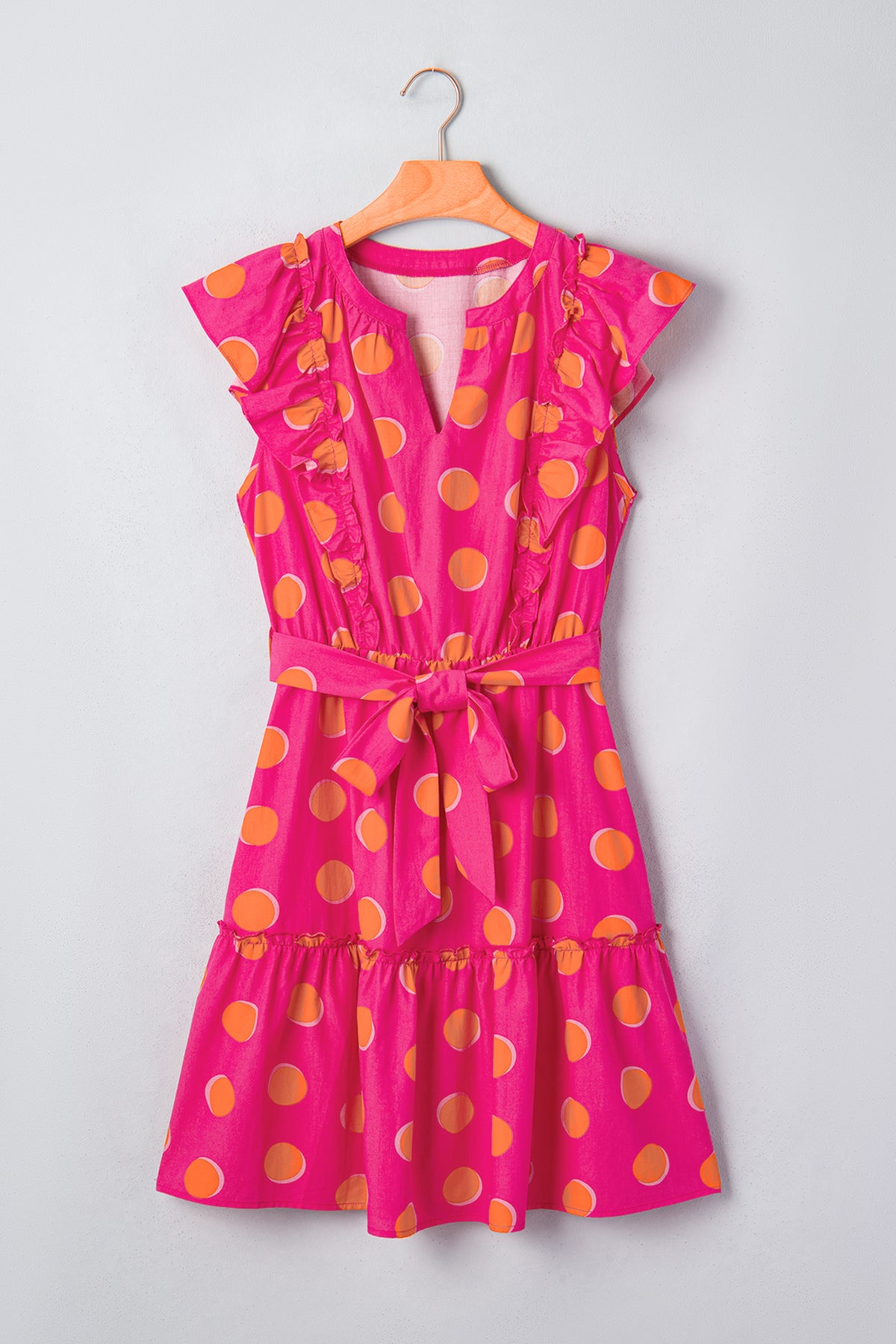 Polka Dot Ruffled Mini Dress