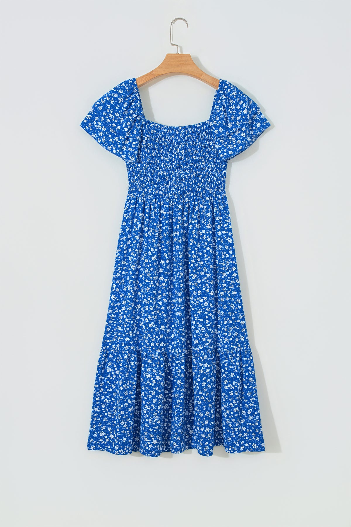 Ditsy Smocked Ruffle Floral Dress