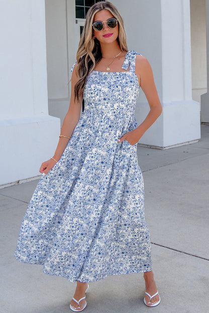 Floral Flared Maxi Dress