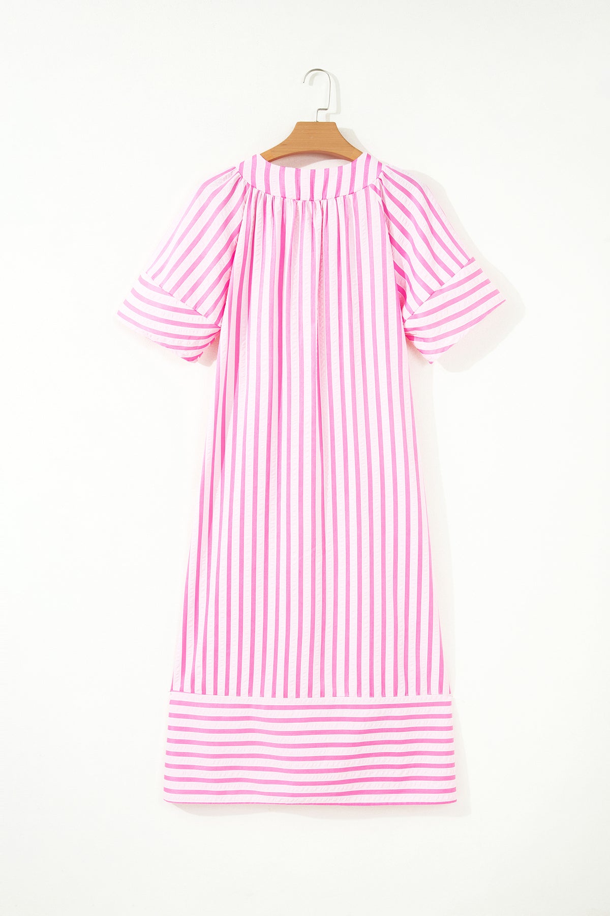 Stripe Short Sleeve Maxi Dress