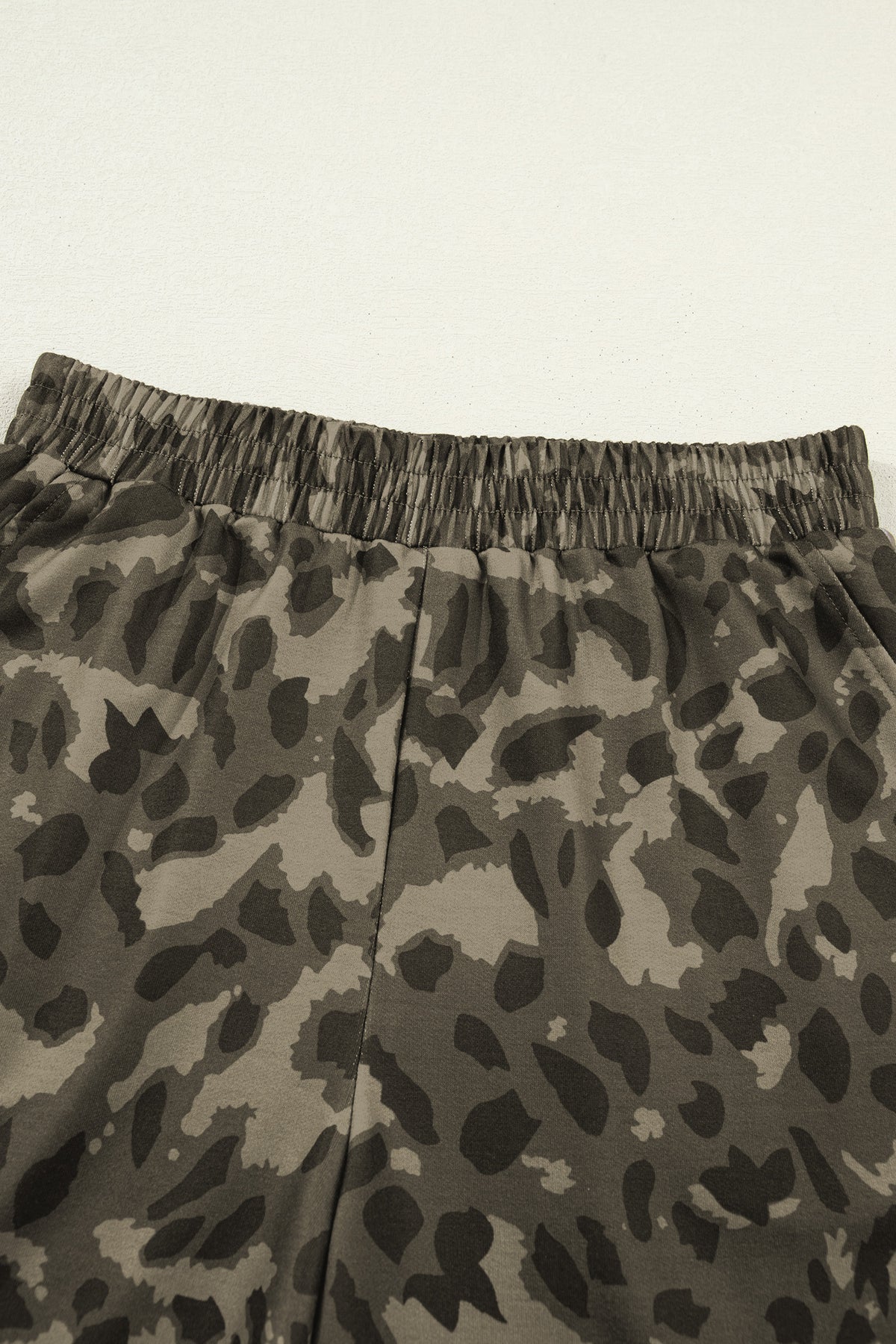 Leopard Crew Neck Short Set