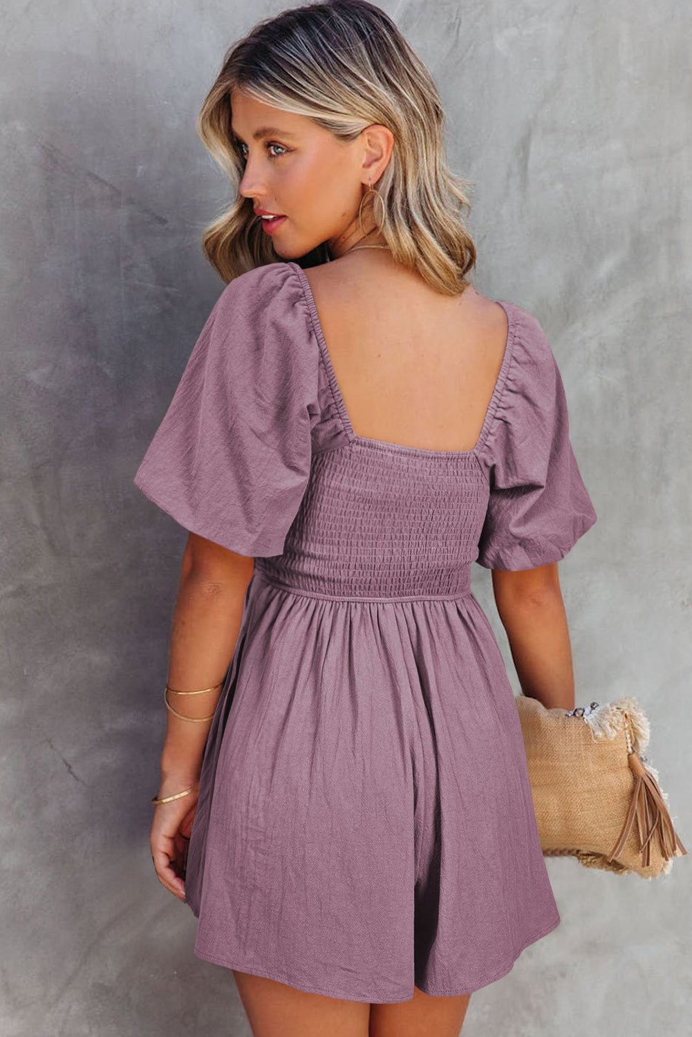 Puff Sleeve Jumpsuits & Rompers