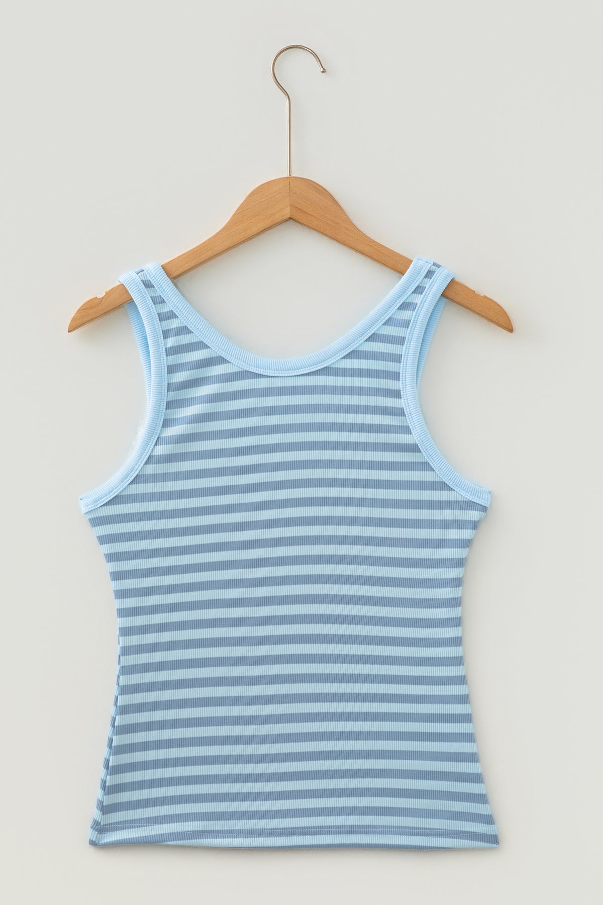 Stripe Ribbed Knit Tank Top