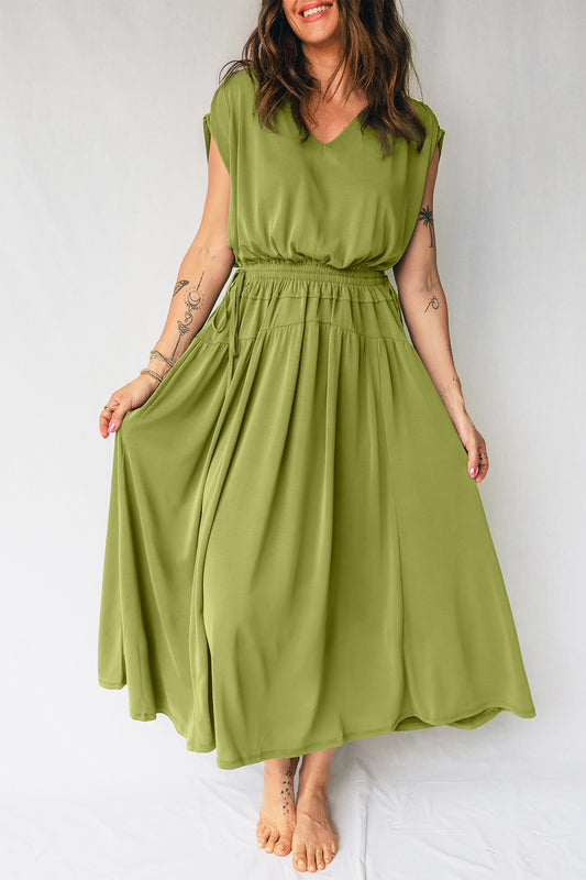 Fern V-neck Tunic Maxi Dress