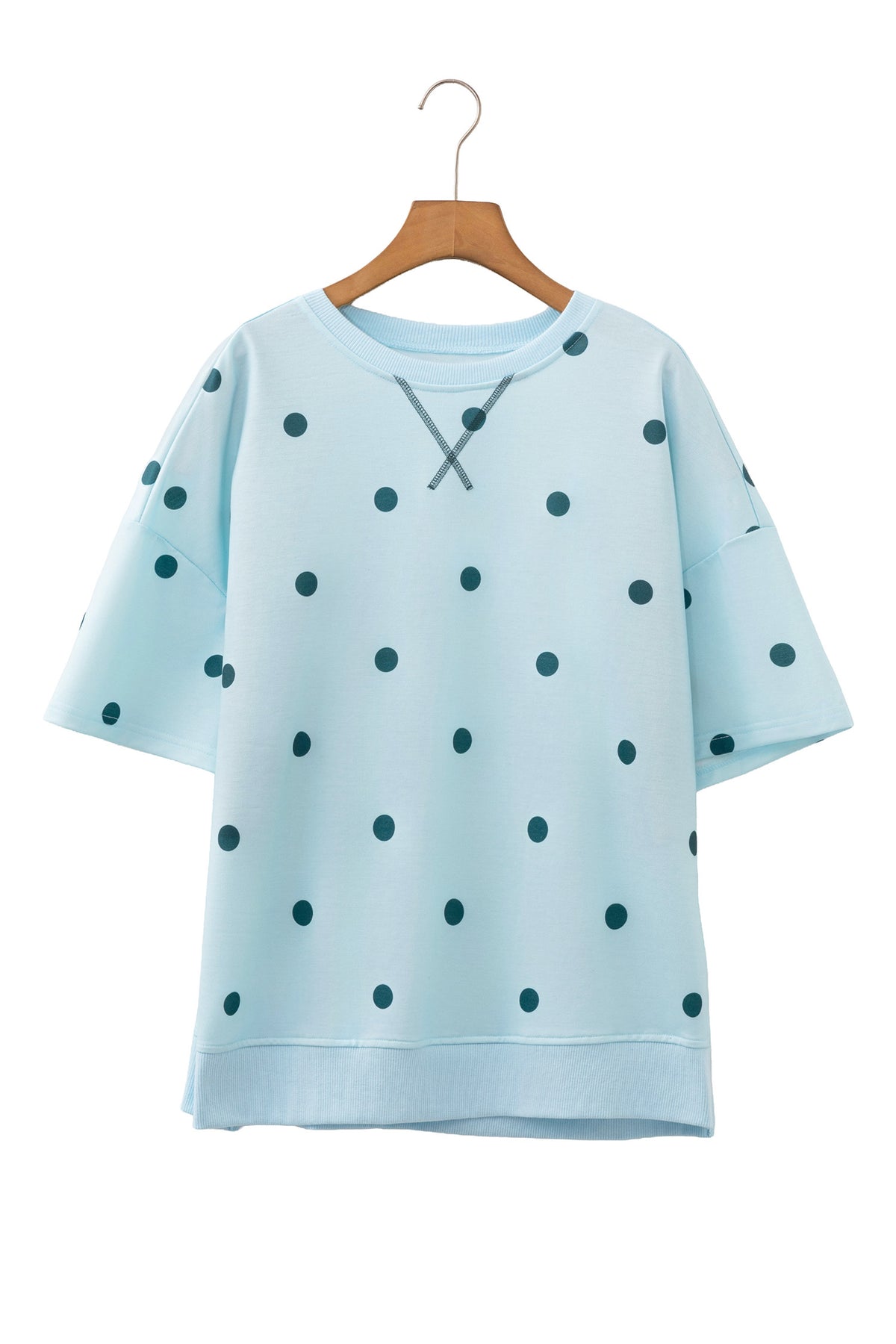 Polka Dot Crossed Oversize Tee