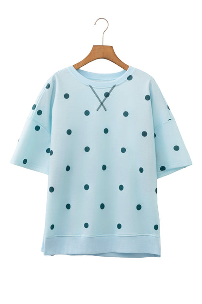 Polka Dot Crossed Oversize Tee