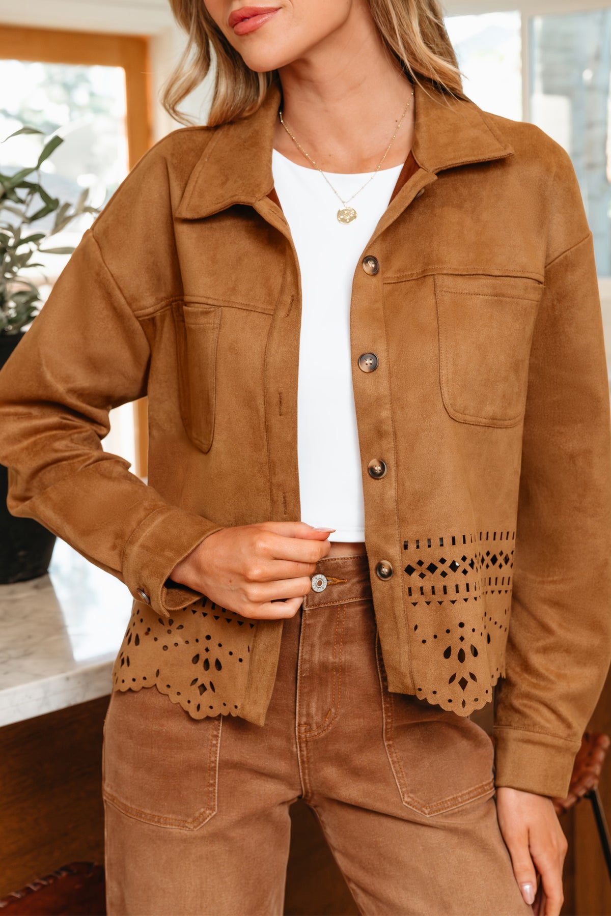 Thai Curry Color Faux Jackets