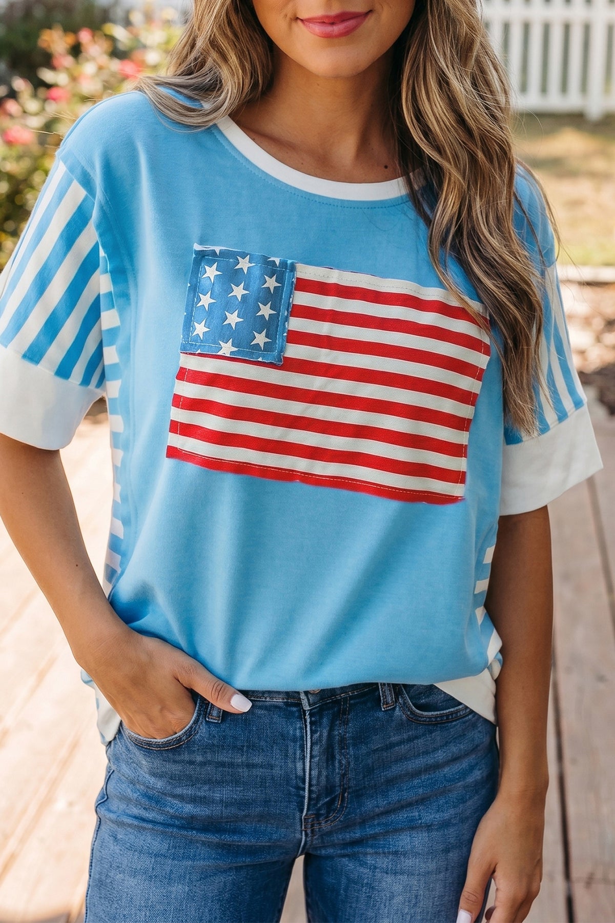 Flag Colorblock July Th Tee