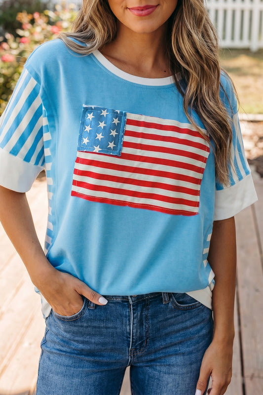 Flag Colorblock July Th Tee