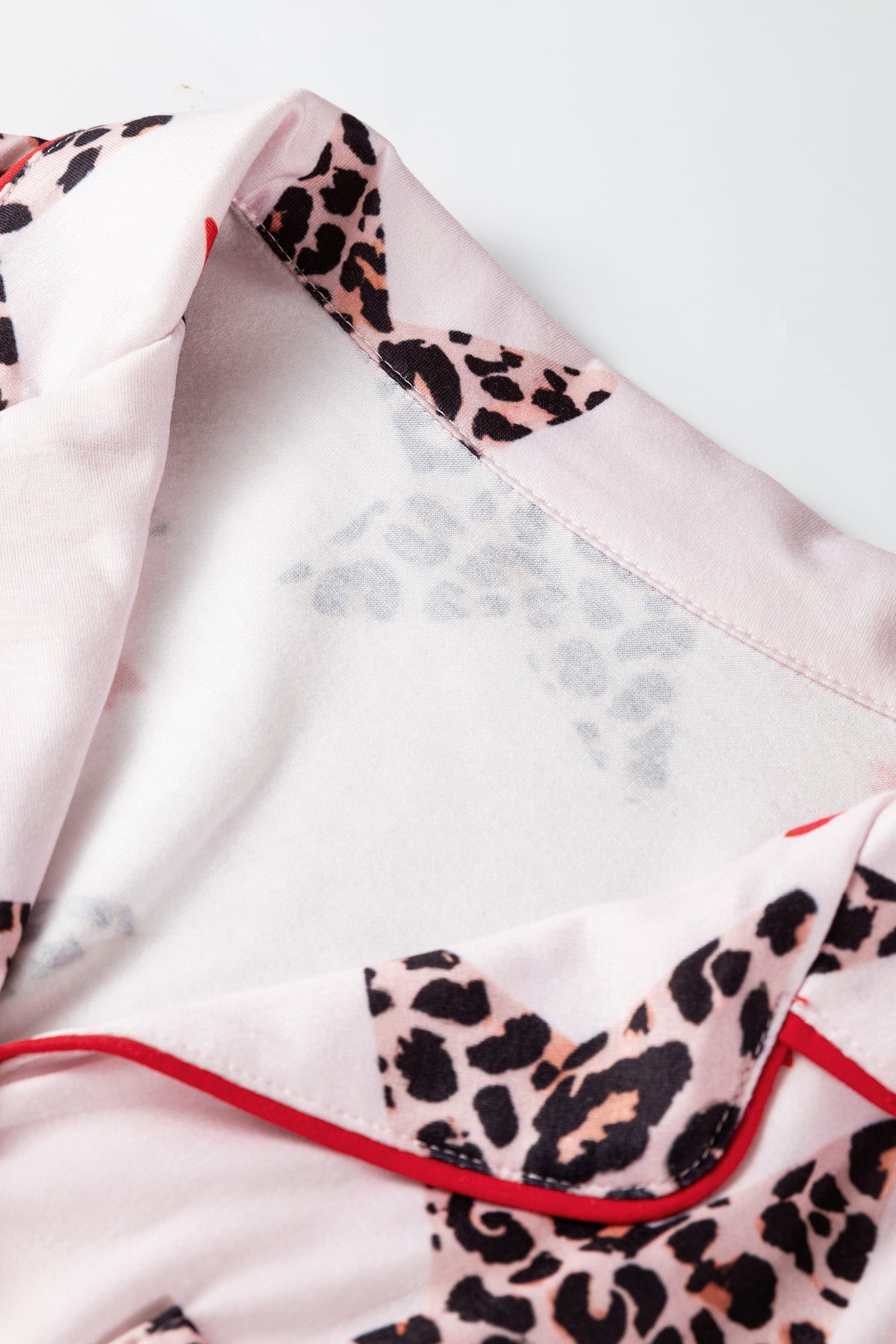 Leopard Star Ribbon Pajama Set